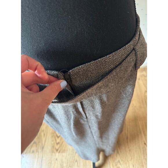 H&M Brown Tweed Midi Skirt Size 10 - Picture 4 of 6